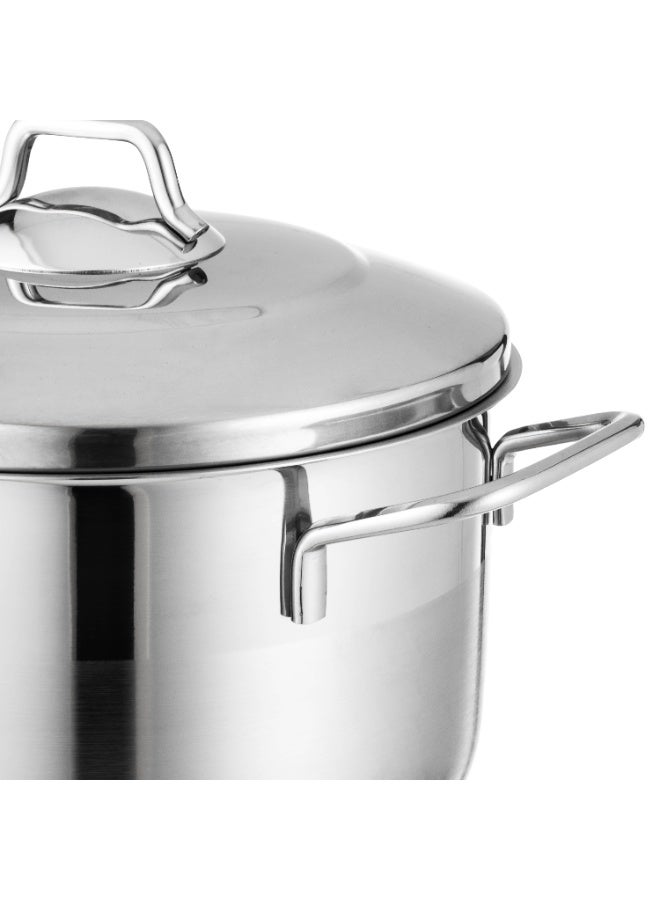 KTM Turkish 18/10 stainless steel cookware set with high quality stainless steel lid, consisting of 9 pieces (20 cm pot - 22 cm pot - 24 cm pot - 26 cm pot) + 24 pans - Image 4