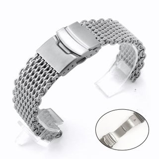 For Huawei watch2pro Stainless Steel Strap Shark Mesh Double Snap Strap 20/22mm Watch Accessories Silver (M) - pzsku/ZF4EF53BCE647888DC9D8Z/45/1750435047/63878427-3514-4bfc-a8c7-f726eff10ff9
