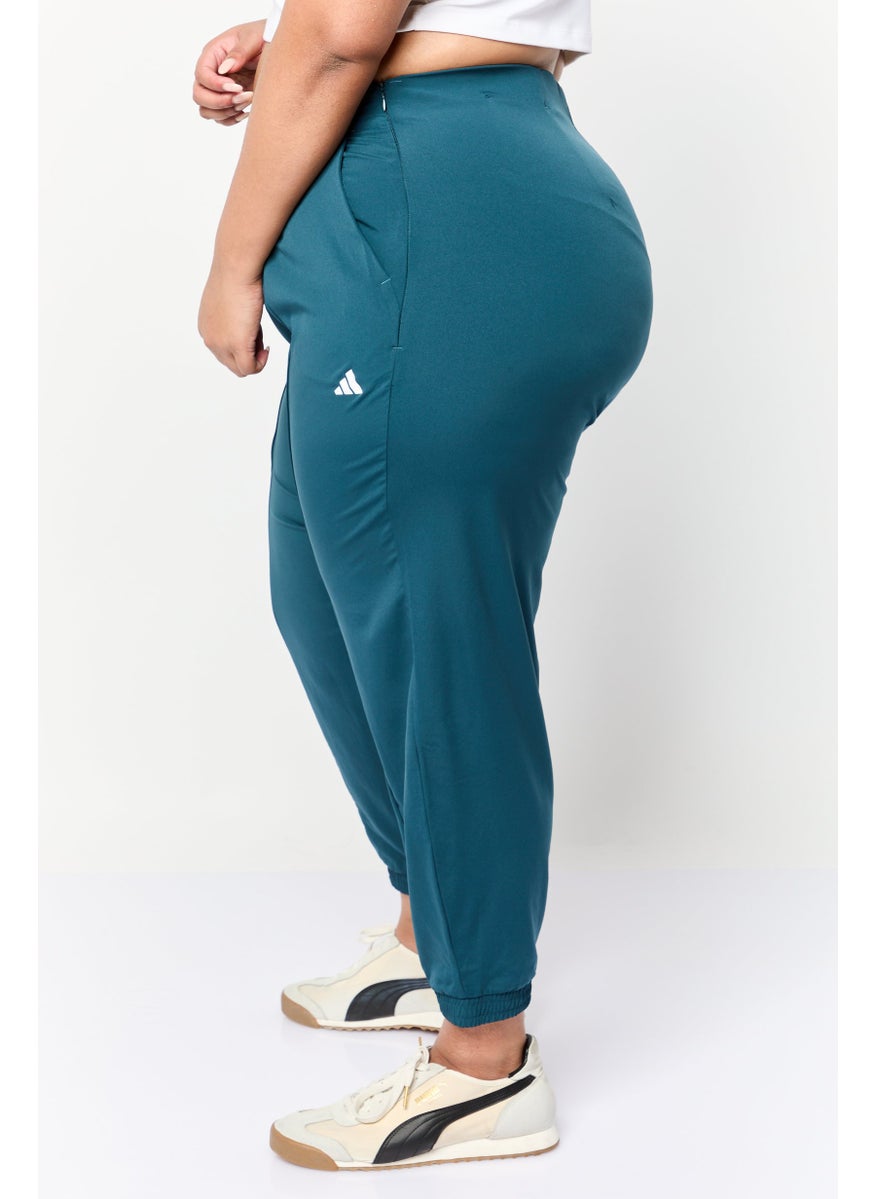 Adidas - Women Regular Fit Training Track Pants, Teal Green - Image 1