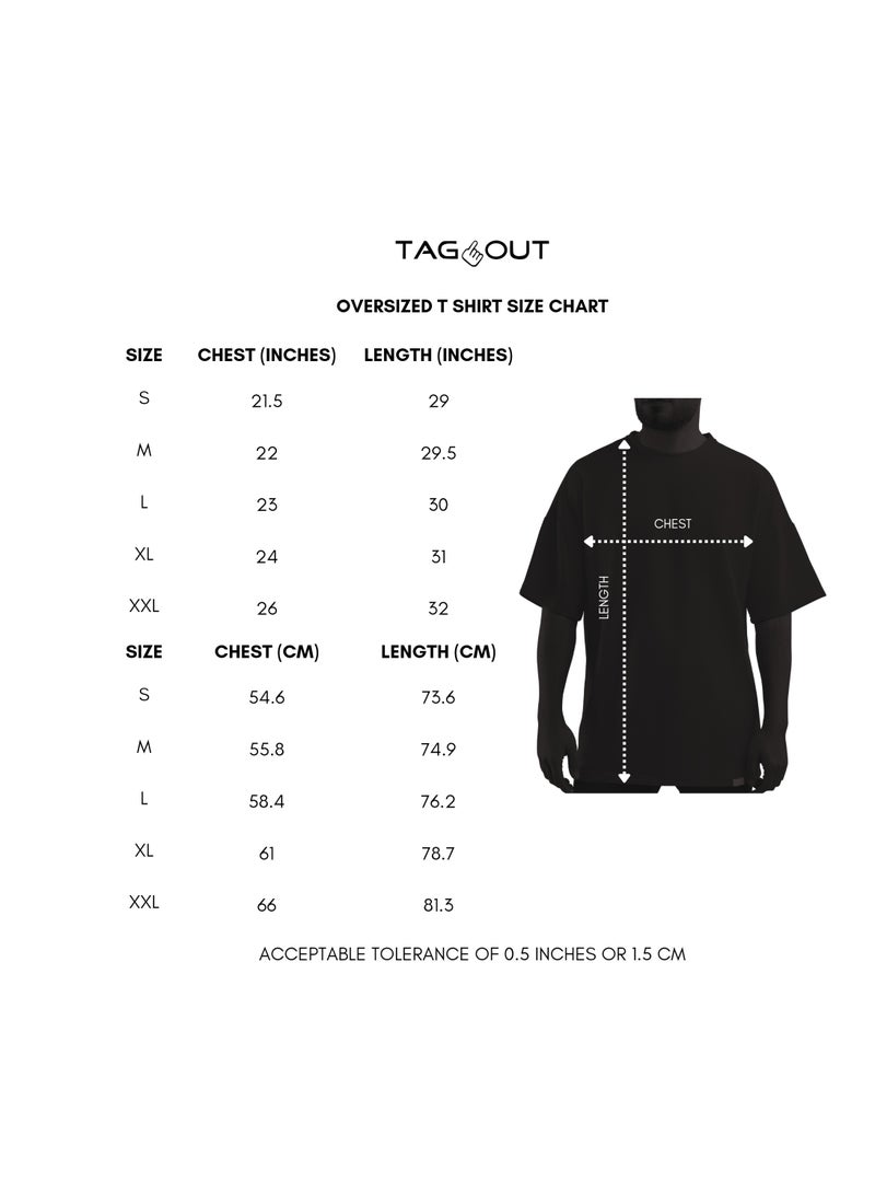 TAG OUT Unisex Summer Oversized Loose T-shirt Drop Shoulder Boxy Fit - Image 4