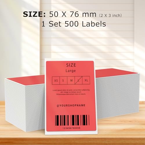 FINDAT 2x 3 Shipping Thermal Labels Fanfold Red Vinyl Stickers Perforated Line Waterproof Direct Printing Label Paper for UPS Address Mailing Package Barcode 500 PCS - Image 3