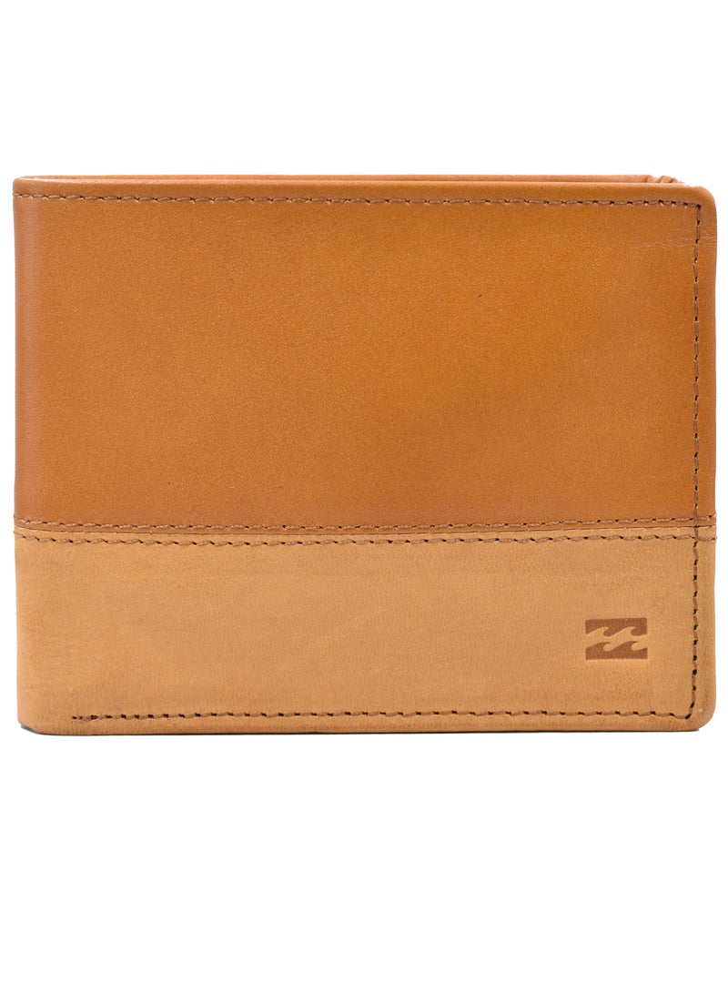 Billabong Mens Genuine Leather Brown Wallet - Image 1