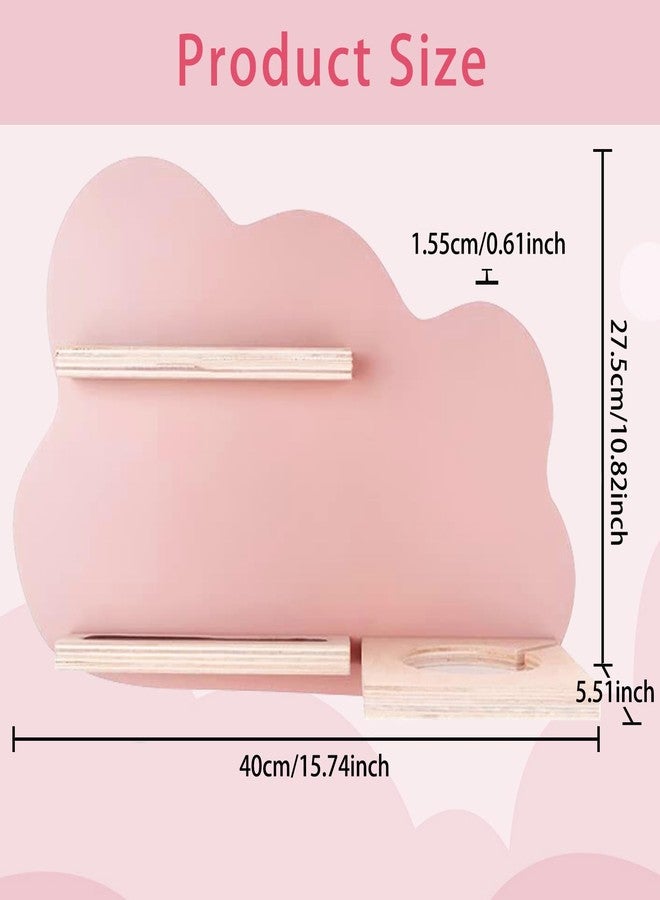 QILUCKY Wall Shelf for Toniebox and Tonie,Charging Station and 14 Tonie Figures Characters,Magnetic Wooden Shelf Compatible with Toniebox Audio Player & Character Easy Install (Pink) - Image 3