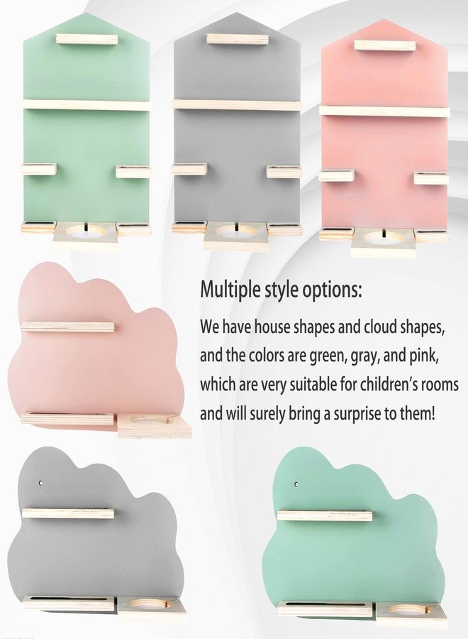 QILUCKY Wall Shelf for Toniebox and Tonie,Charging Station and 14 Tonie Figures Characters,Magnetic Wooden Shelf Compatible with Toniebox Audio Player & Character Easy Install (Pink) - Image 5