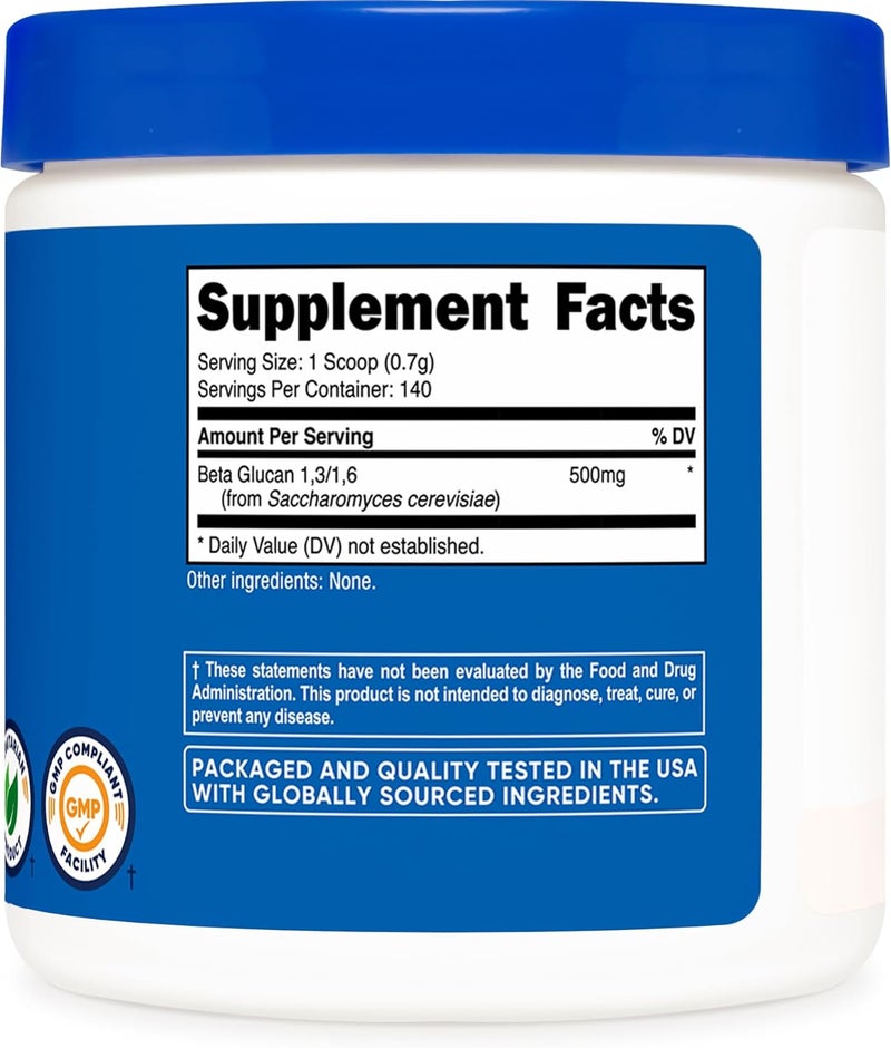 Nutricost مسحوق بيتا غلوكان من نوتريكوست 100 جرام 1316 غير معدّل وراثيًا - Image 5