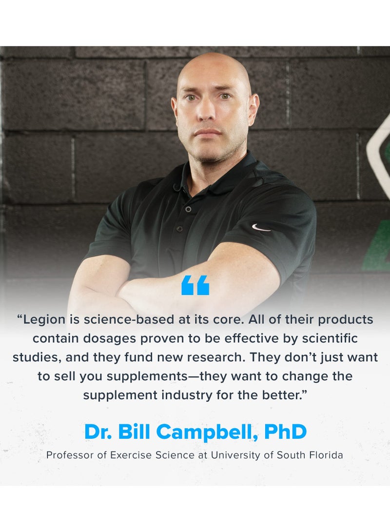 Legion Athletics Whey+ Whey Protein Powder - Unflavored, Naturally Sweetened and Flavored, Grass Fed Whey Protein Isolate, Harmone and antibiotic free, No Added Sugars, 22 grams Per Serving, 30 SERVINGS | DIETARY SUPPLEMENT | NET WT 792G /25.8 OZ/1.61 LBS - Image 4