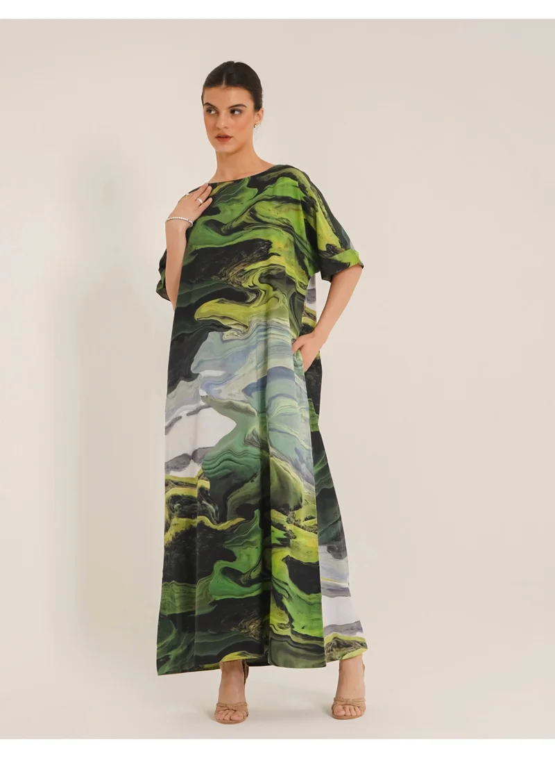 Noor Laila Green Dress – Inspired by nature made with Organic Cotton