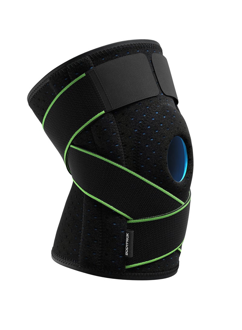Generic Knee Brace with Side Stabilizers & Patella Gel Pads for Knee Support  - Image 1