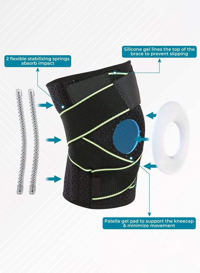 Generic Knee Brace with Side Stabilizers & Patella Gel Pads for Knee Support  - Image 4