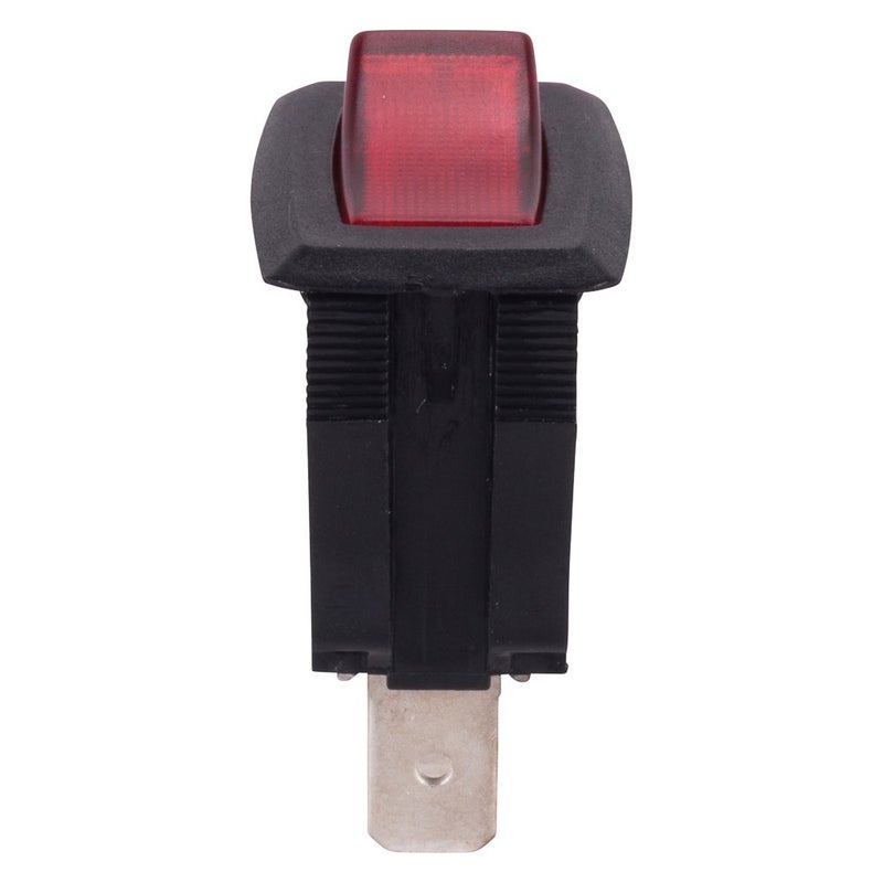 NSI Industries, LLC Rocker Switches, On Off Circut Function, SPST, 15/7.5 amps at 125/250 VAC, 0.625" Width, 1.250" Height, 0.828" Depth, Red - 77150RQ - Image 2