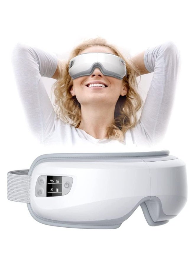 Eye Massager with Heat for Migraines - Bluetooth Compression Eye Care Device - Image 1