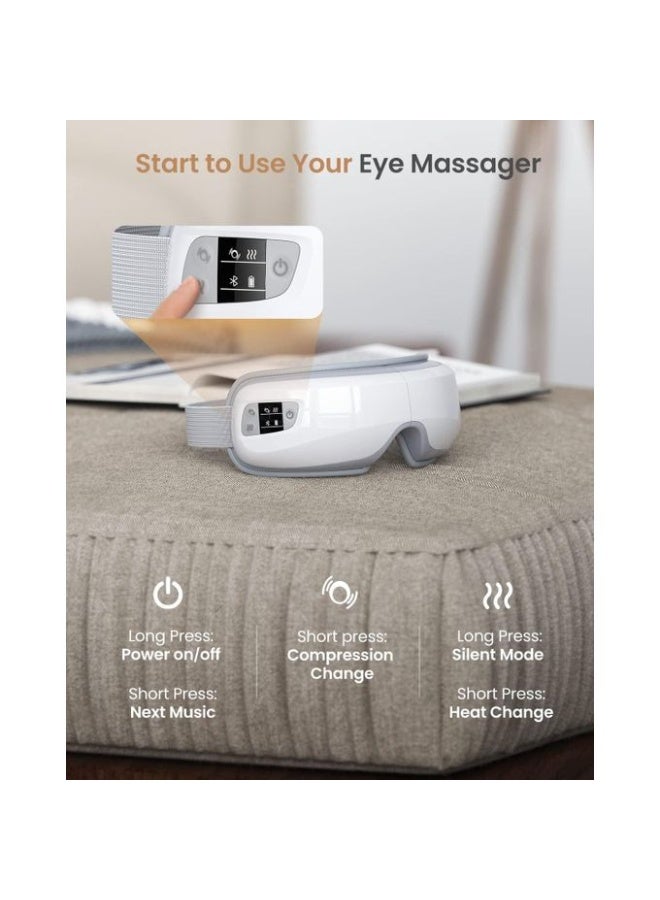 Eye Massager with Heat for Migraines - Bluetooth Compression Eye Care Device - Image 3