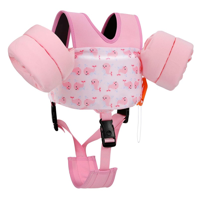 MoKo Toddler Floaties Cartoon Swim Arm Band, Toddler Swim Vest for Kids Pool Float Vests Sleeves Girls Learn to Swim - Image 1