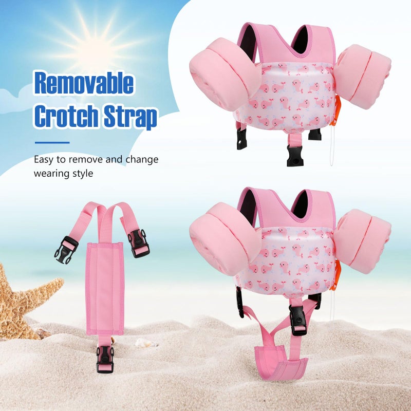 MoKo Toddler Floaties Cartoon Swim Arm Band, Toddler Swim Vest for Kids Pool Float Vests Sleeves Girls Learn to Swim - Image 4