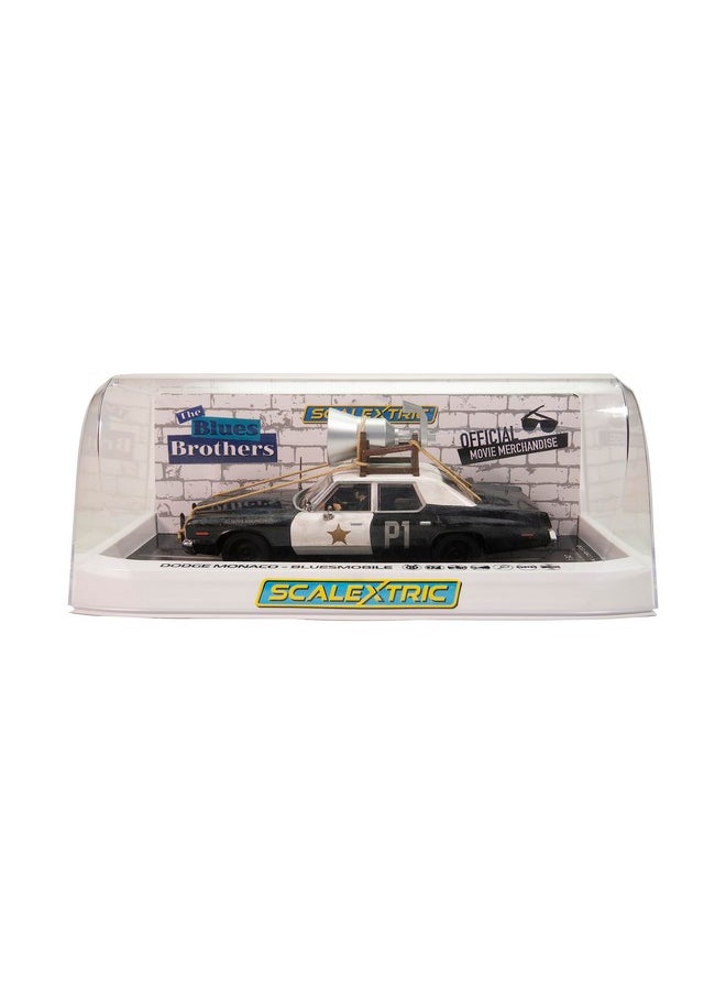 Scalextric Blues Brothers Bluesmobile Dodge Monaco Police Car With Pa Speaker 1:32 Slot Race Car C4322  - Image 3