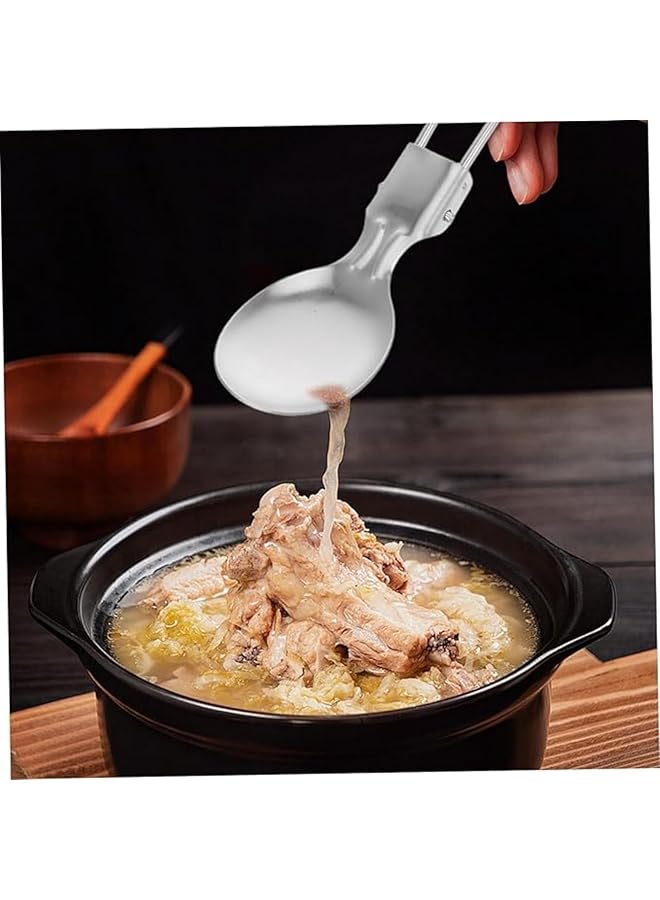 YelaJoy Compact Travel Utensils Case 1 Set Folding Knife Fork Spoon Chopsticks for Lunch Box - Image 4