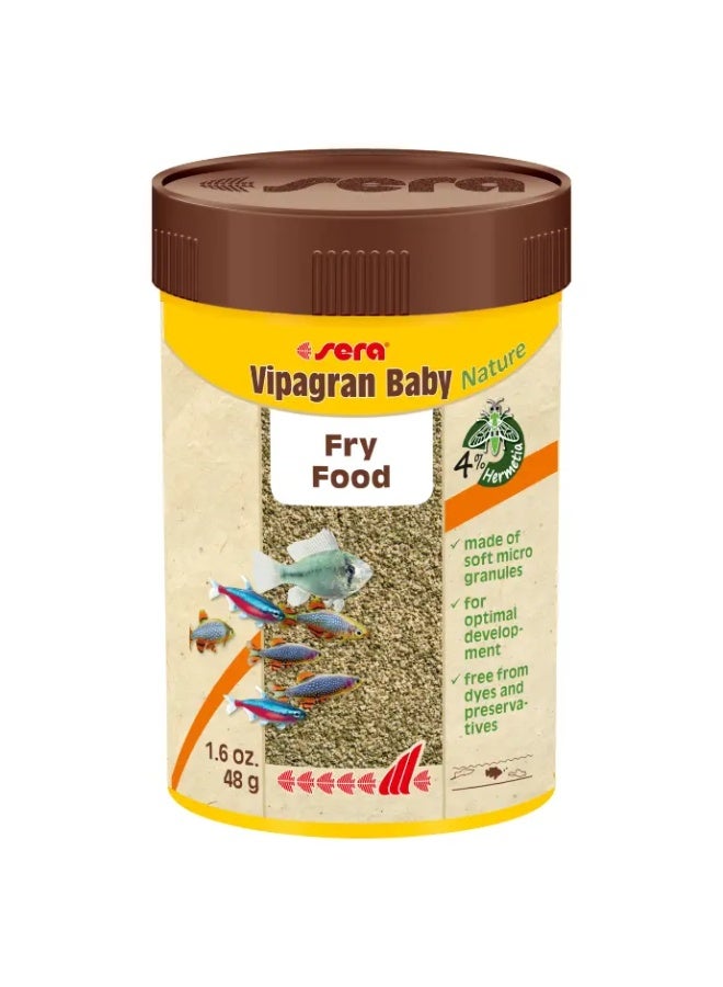 Sera Vipagran Baby Fish Food 48g – Fine Granules for Baby & Small Aquarium Fish Growth & Nutrition - Image 1
