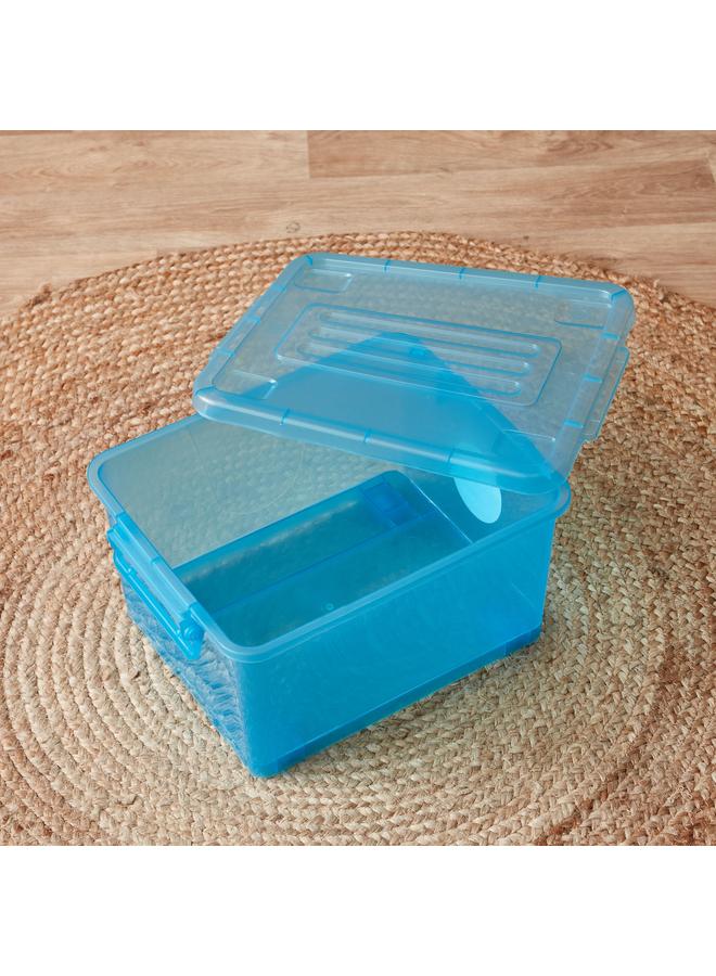 Home Box Rolling 15 L Storage Box with Wheels and Lid - 37x29.5x19.5 cm - Image 2