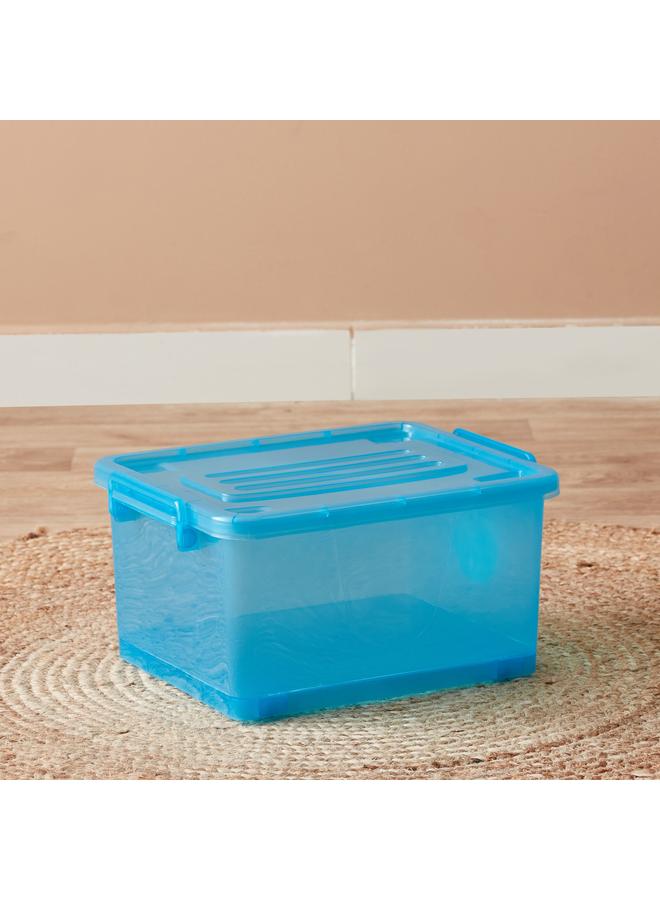 Home Box Rolling 15 L Storage Box with Wheels and Lid - 37x29.5x19.5 cm - Image 1