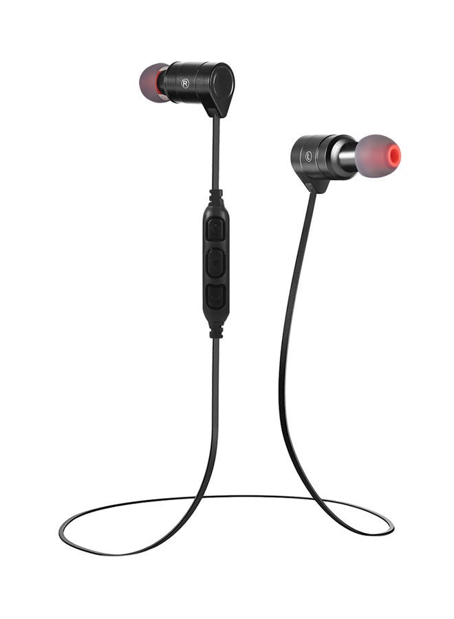 NIBEMINENT Waterproof Magic Magnet Attraction Bluetooth 4.1 Sports Headphones With Microphone On-ear Control Black