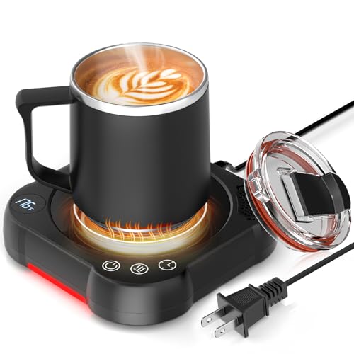 MENGBEI Coffee Mug Warmer & Cup Set - Desk Coffee Cup Warmer for Office/Home with 8-Temp Fast Heating (176℉ Max), Auto Shut Off, Gravity-Induction, 1-12H Timer - ​Ideal Gift for Coffee Lovers - Image 1