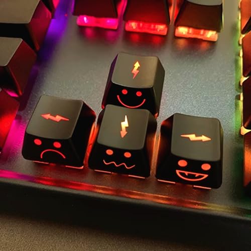 TS Keycap Replacement WASD Arrow Keycaps UV Coating Backlit Double Shot Cute Keycap OEM Profile for All MX Gaming Mechanical Keyboard (4 Keys Arrow) - Image 2