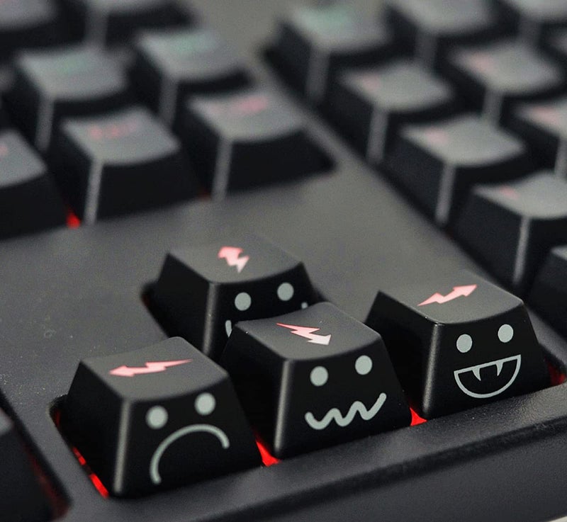 TS Keycap Replacement WASD Arrow Keycaps UV Coating Backlit Double Shot Cute Keycap OEM Profile for All MX Gaming Mechanical Keyboard (4 Keys Arrow) - Image 1