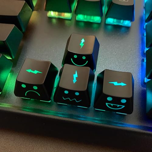 TS Keycap Replacement WASD Arrow Keycaps UV Coating Backlit Double Shot Cute Keycap OEM Profile for All MX Gaming Mechanical Keyboard (4 Keys Arrow) - Image 3