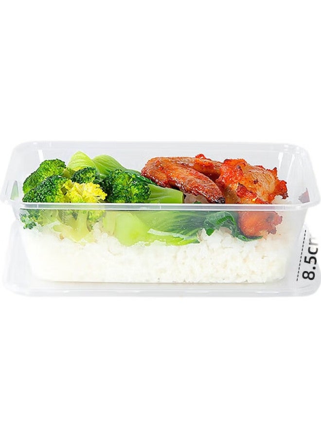 Temeiju Disposable Microwaveable Transparent Rectangular Fast Food Box With Lid Food Grade Packaging Box 20 Sets 750 Type - Image 3