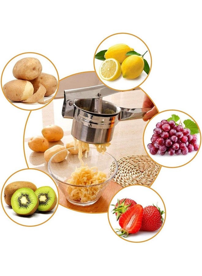 TASKHOUSE Stainless Steel Potato Ricer & Masher Heavy Duty with 3 Interchangeable Discs, Long Handle for Mashed Potatoes, Vegetables, Fruits, Baby Food - Image 5