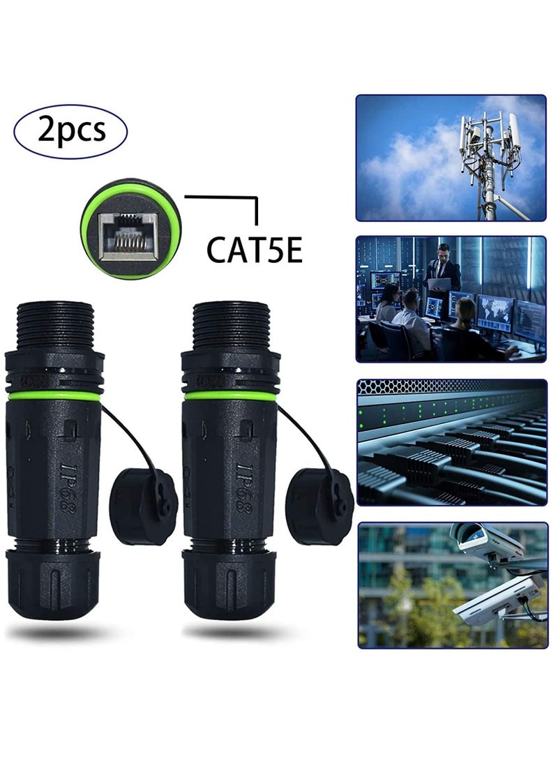 Y&D Waterproof Connector IP68 RJ45 Coupler Shielded Outdoor Ethernet POE Female to Female, for Cat5e, Cat6 Cable Connector(2-Pack)  - Image 5