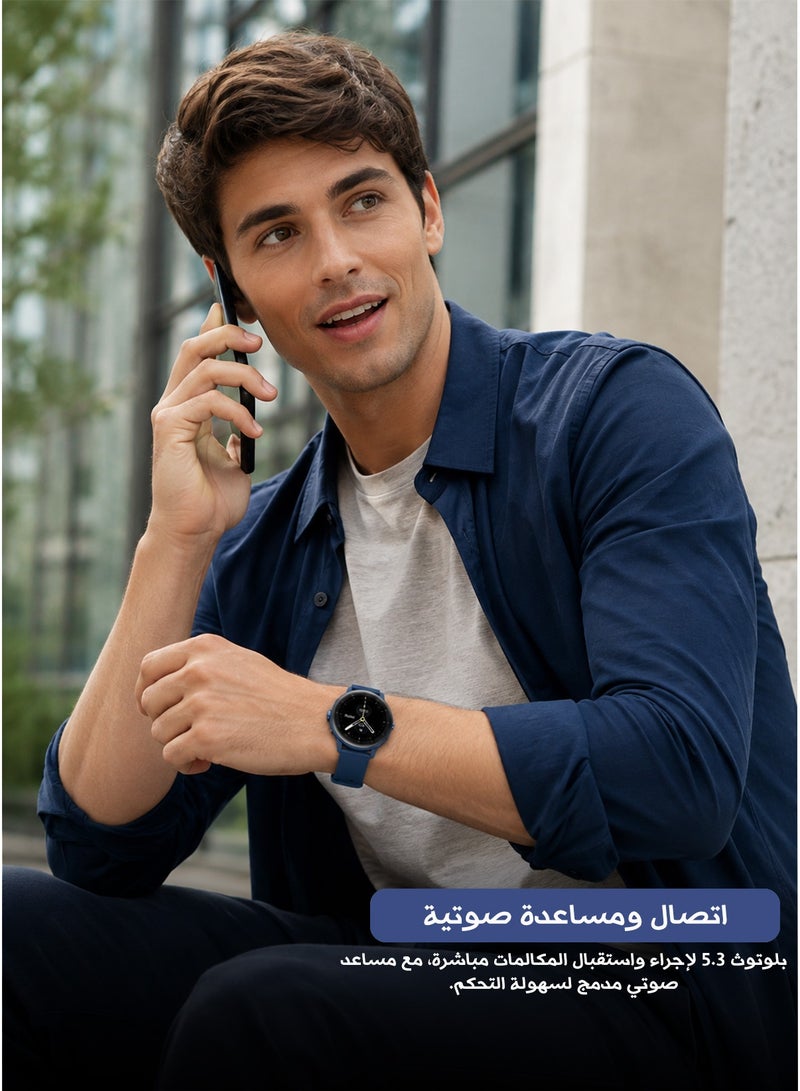 AOLON GTR Smart Watch Bluetooth Talk Heart Rate Blood Pressure DIY Wallpaper Sports Waterproof Smart Watch Blue - Image 5