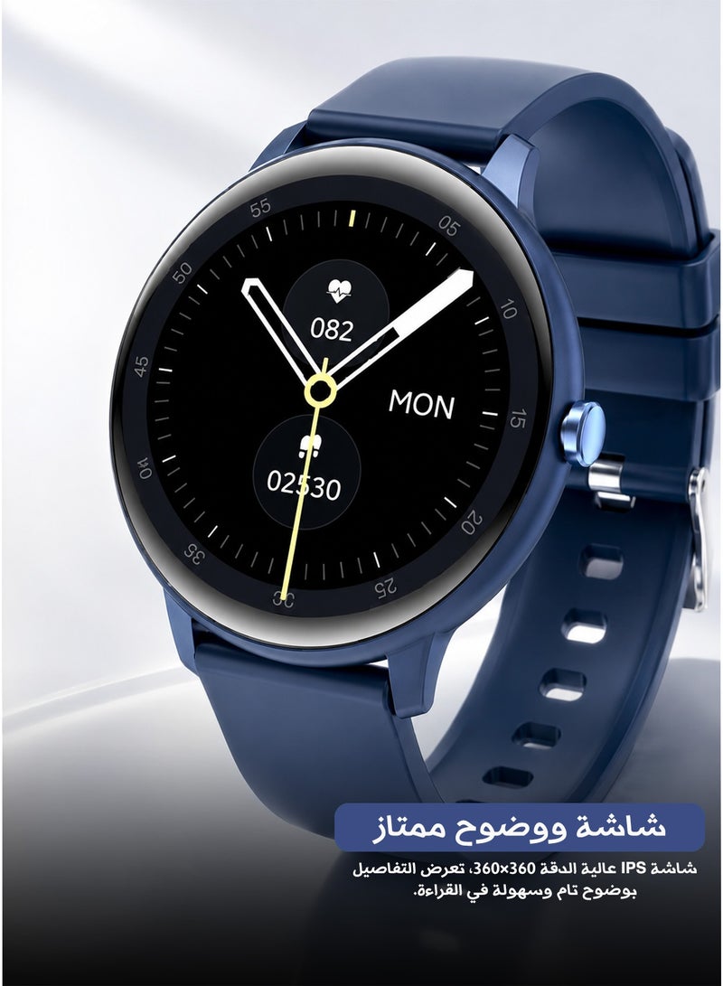 AOLON GTR Smart Watch Bluetooth Talk Heart Rate Blood Pressure DIY Wallpaper Sports Waterproof Smart Watch Blue - Image 4