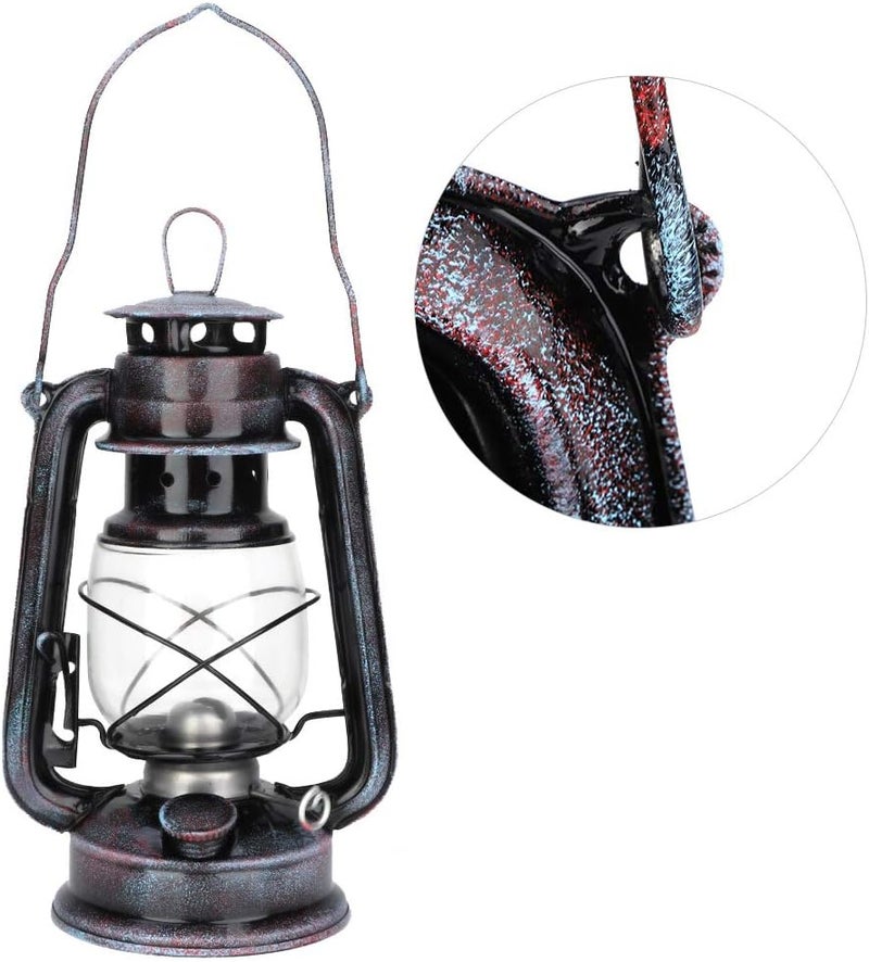 comfrt Vintage Kerosene Lamp, Metal Oil Lamp Hanging Oil Lantern Hurricane Lamp for Indoor Outdoor Garden Patio Decor, 9.4 Inch - Image 3