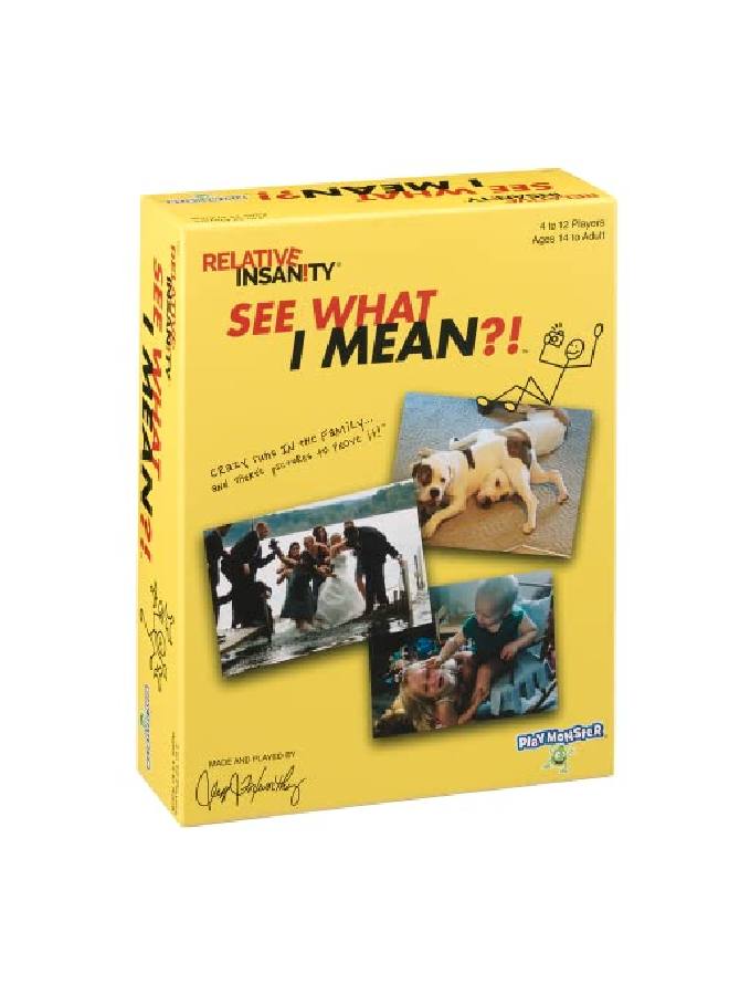 PlayMonster الجنون النسبي انظر ماذا أعني -- لعبة حفلات مضحكة -- من تأليف الممثل الكوميدي جيف فوكسورثي -- للأعمار من 14 عامًا فأكثر -- 4 لاعبين فأكثر - Image 2