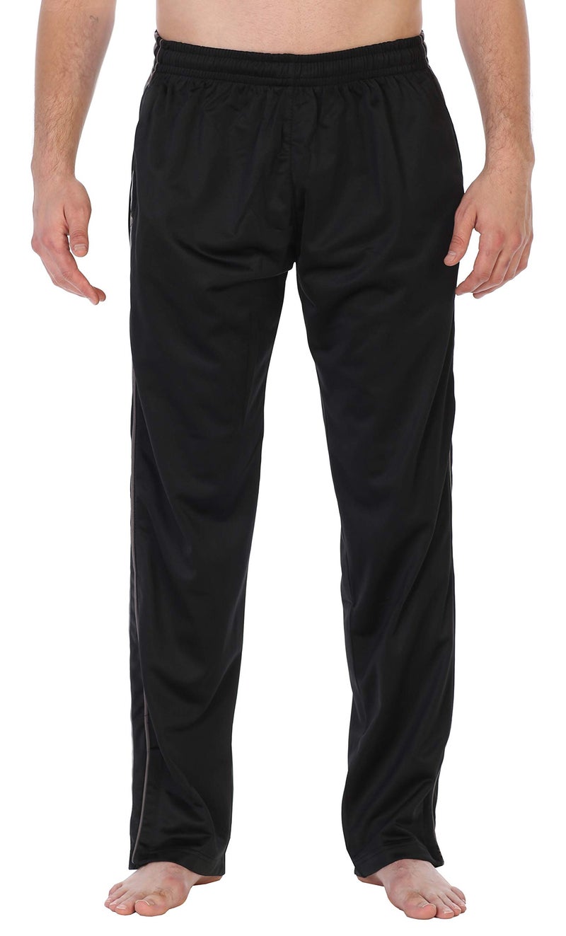 Gioberti Mens Athletic Track Pants, Black Charcoal, Medium - Image 3