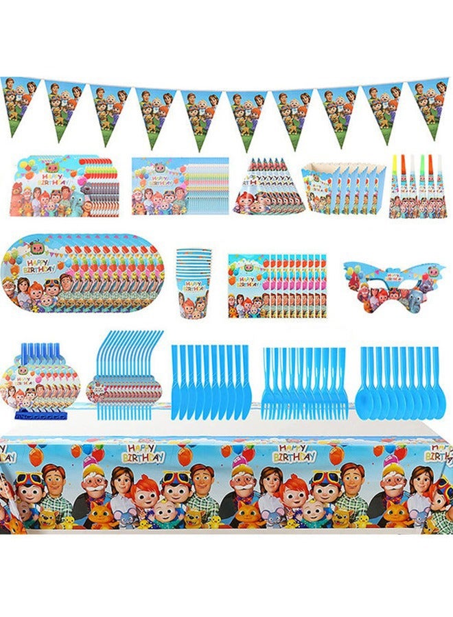 138-Piece Party Supplies Disposable Tableware Set - Image 1