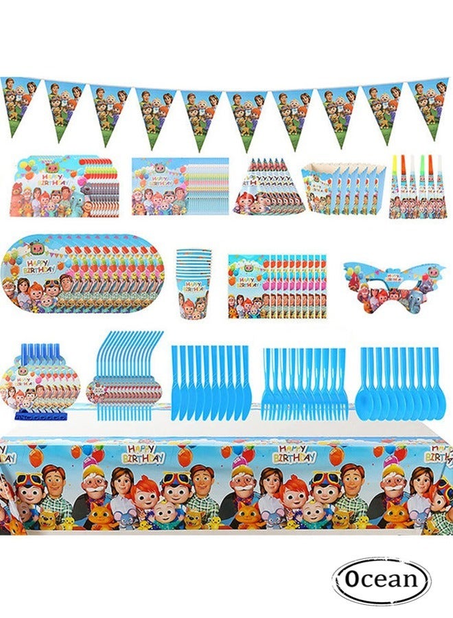138-Piece Party Supplies Disposable Tableware Set - Image 4