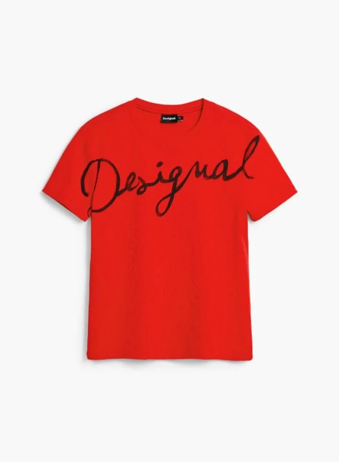 Desigual Brown Sweatshirt collage drawing for Women | Best Price UAE