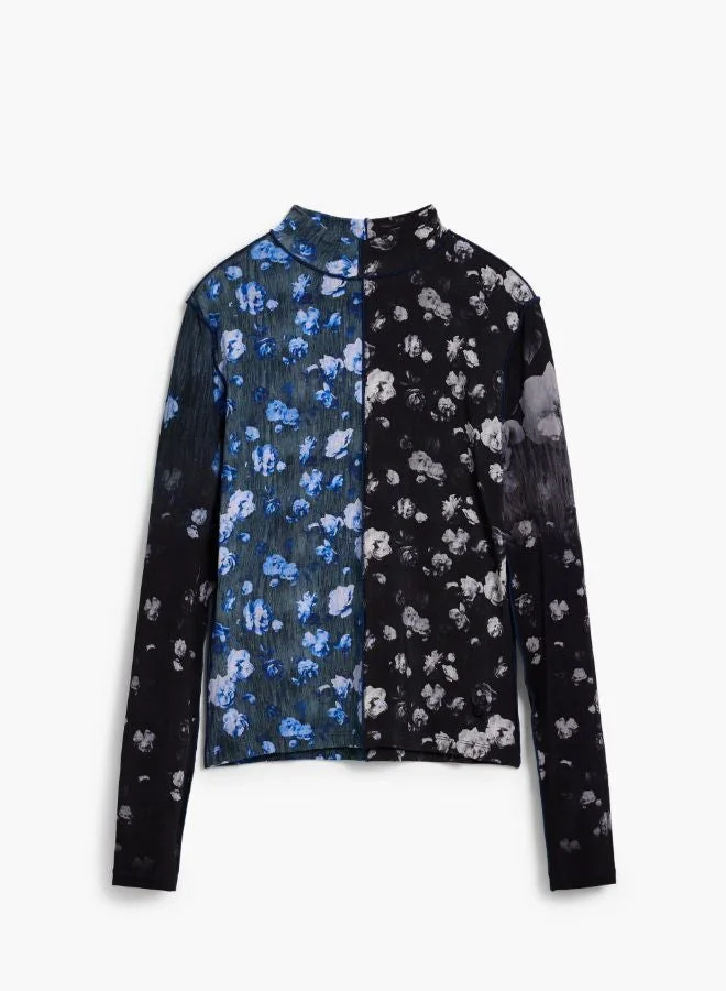 Desigual Brown Sweatshirt collage drawing for Women | Best Price UAE