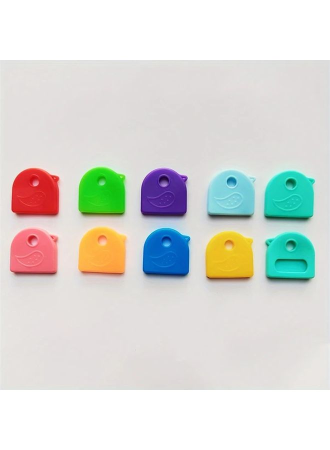 5pcs Random Color Bird Key Set Durable Plastic Key Identifier Color Coded For Easy Organization Suitable For Home And Office Use - Image 5
