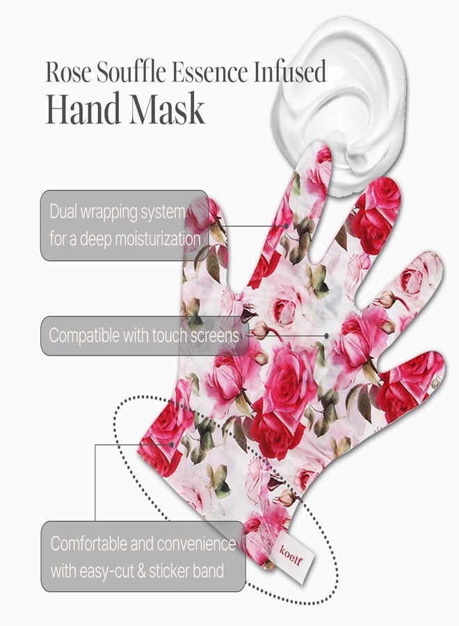 Koelf Rose Petal Satin Hand Mask (10pairs) - Intensive Nourishing, Moisturizing Gloves, Rose Scented Hand Repair Masks with Peptide, Collagen, Shea Butter for Silky Smooth Skin, Hand Treatment - Image 5