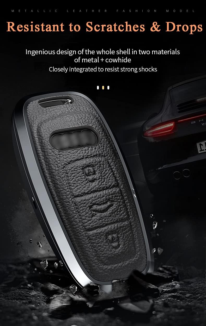 SANRILY غطاء مفتاح بني بدون مفتاح SANRILY لسيارات أودي A6 A7 A8 2020 2021 E-tron Q8 Q7 - Image 5