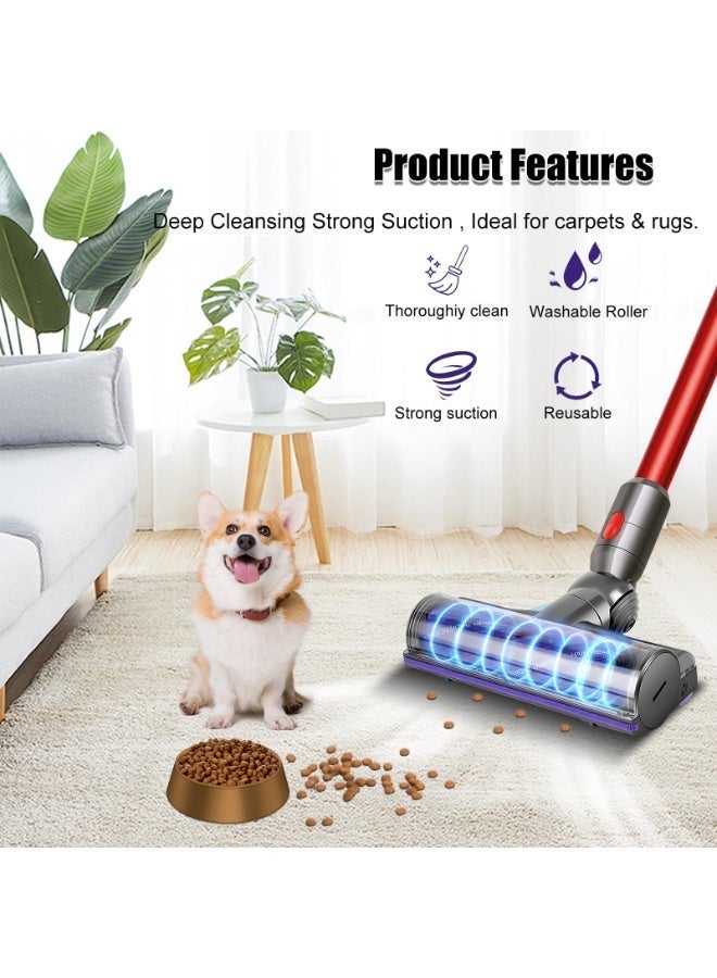 اكسيسن ترقية رأس المحرك السريع التحرير المضاد للتشابك لمكنسة كهربائية Dyson V7 V8 V10 V11 V15 SV10 SV11 SV12 SV14 قطع غيار رأس فرشاة المكنسة الكهربائية ذات الدفع المباشر للخشب الصلب والسجاد - Image 4