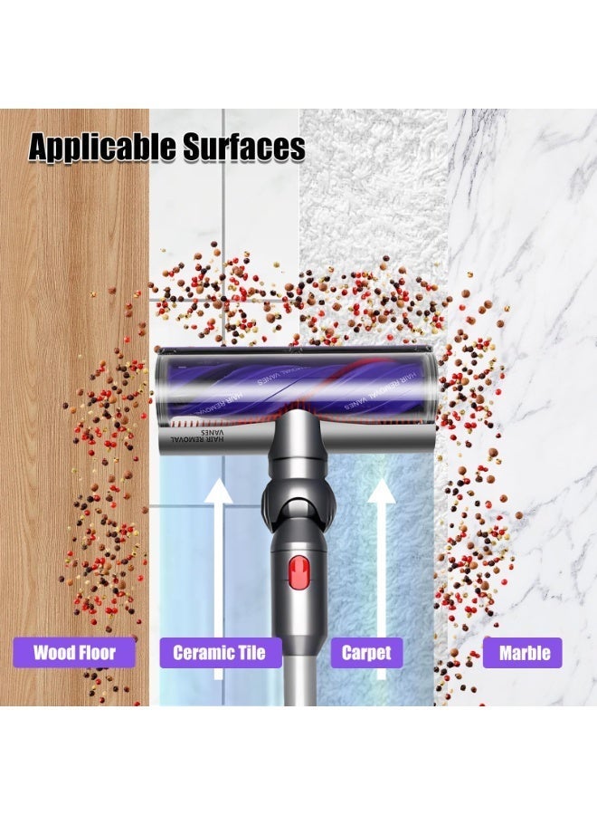 اكسيسن ترقية رأس المحرك السريع التحرير المضاد للتشابك لمكنسة كهربائية Dyson V7 V8 V10 V11 V15 SV10 SV11 SV12 SV14 قطع غيار رأس فرشاة المكنسة الكهربائية ذات الدفع المباشر للخشب الصلب والسجاد - Image 5