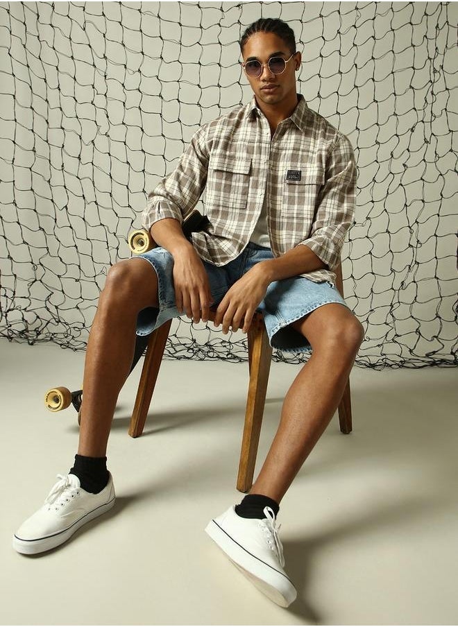 Hubberholme Brown Shirt for Men, Versatile Comfort  - Image 1
