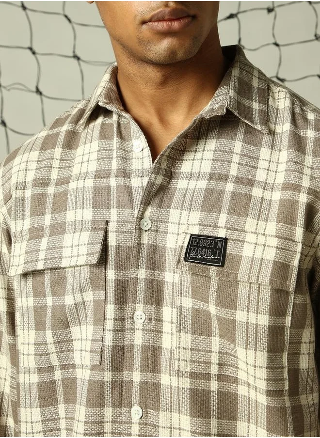 هوبرهولمي Brown Shirt for Men, Versatile Comfort