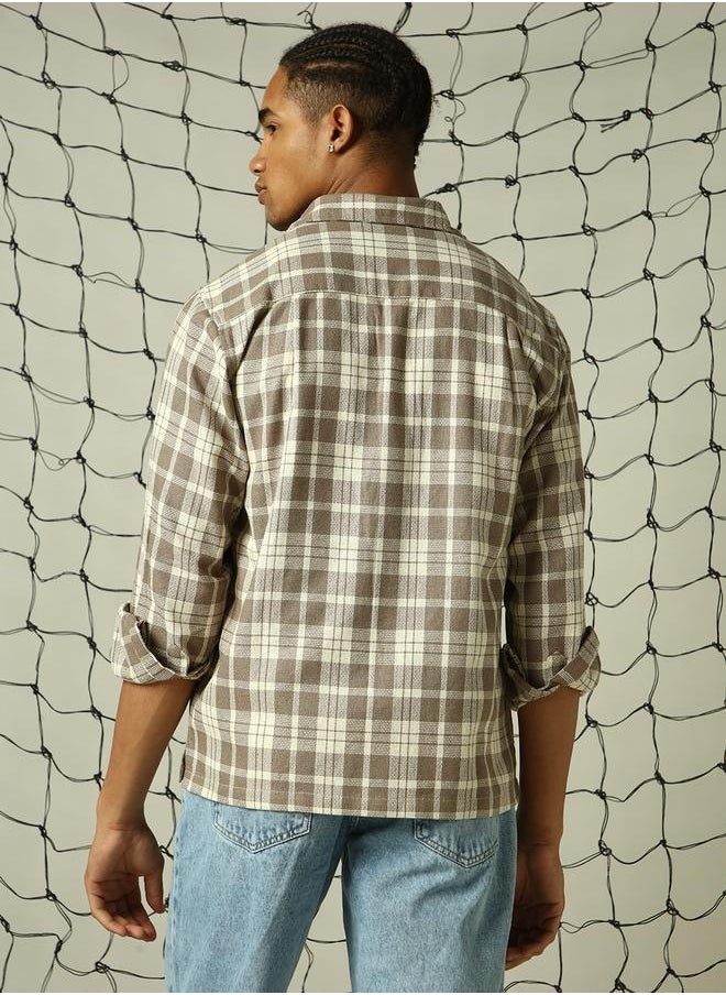 Hubberholme Brown Shirt for Men, Versatile Comfort  - Image 5
