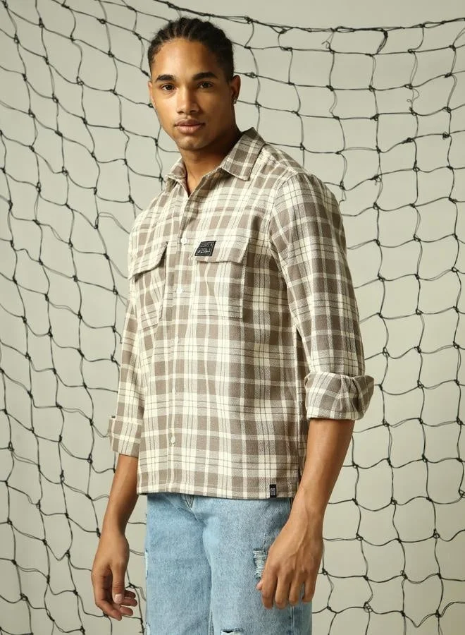 Brown Shirt for Men, Versatile Comfort