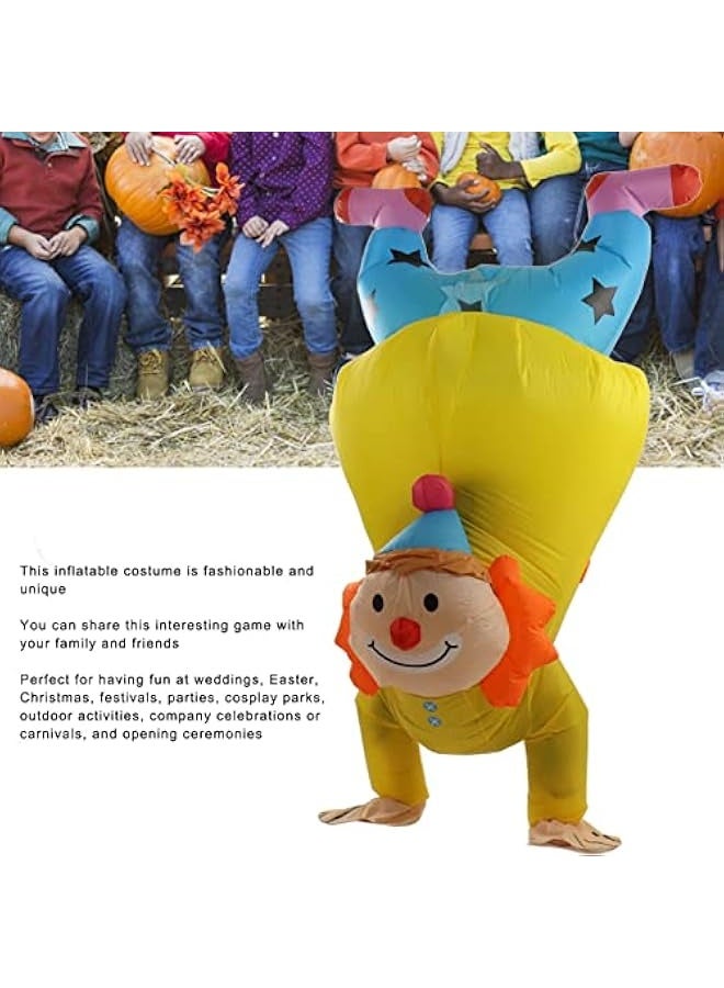 Clown Costume, Funny Upside Down Clown Inflatable Halloween Costume, Waterproof Reusable Christmas Blow Up Costumes for Men Women Adult for Holiday Party Carnival Easter - Image 3